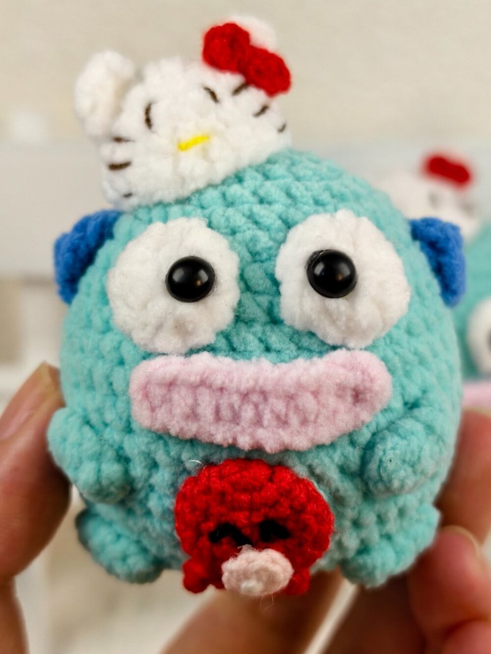 Handmade Amigurumi Crochet Chubby Hangyodon Plushie
